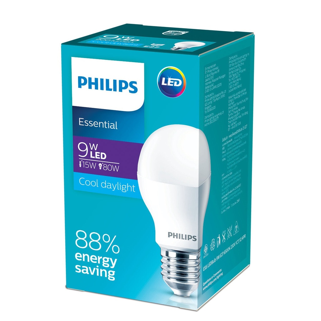 LED Bulb 9W Warmlight or Daylight, Philips