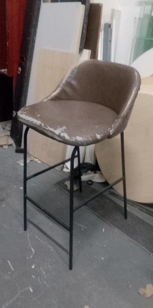 BAR CHAIR - LEATHERETTE (BROWN)