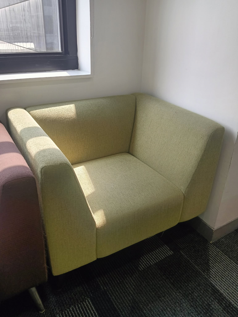 1 SEATER SOFA YELLOW GREEN