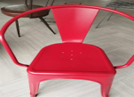 Red Metal Pantry Chair