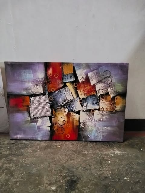 ABSTRACT PAINTING 90.5 X 61 CM