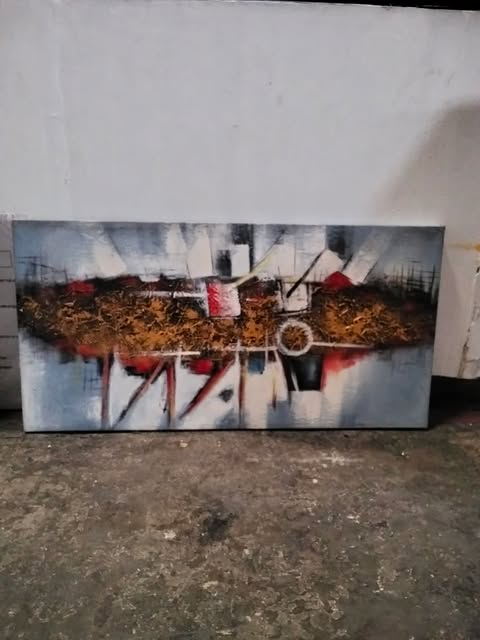 ABSTRACT PAINTING 120 X 60 CM