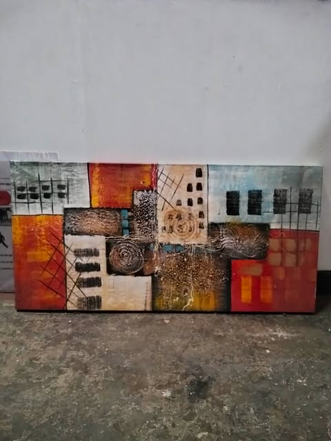 ABSTRACT PAINTING 119.5 X 58 CM