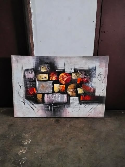 ABSTRACT PAINTING 89.5 X 60 CM