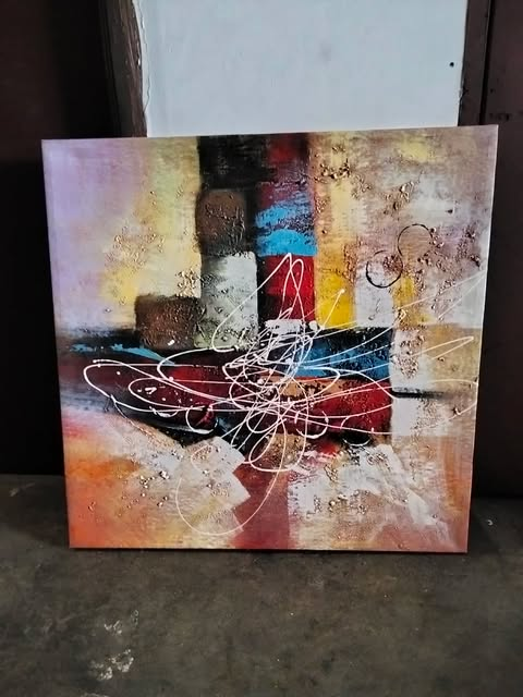 ABSTRACT PAINTING 78.5 X 70 CM