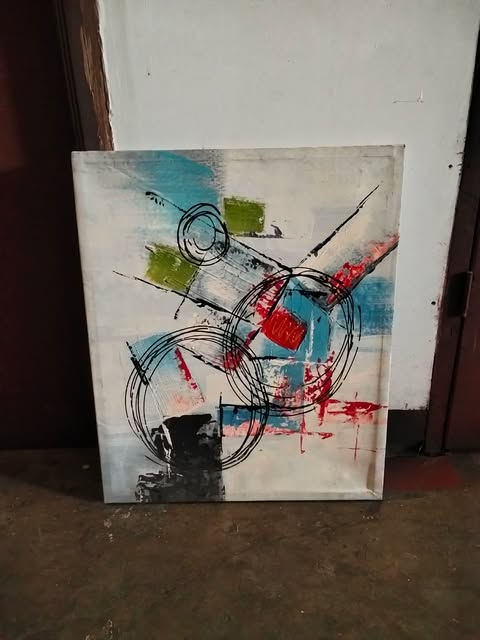 ABSTRACT PAINTING 61 X 55.5 CM