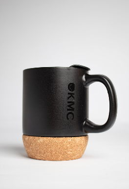 KMC Branded Cork Mugs - Black
