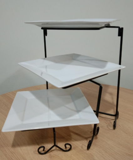 3-tier Square Plate