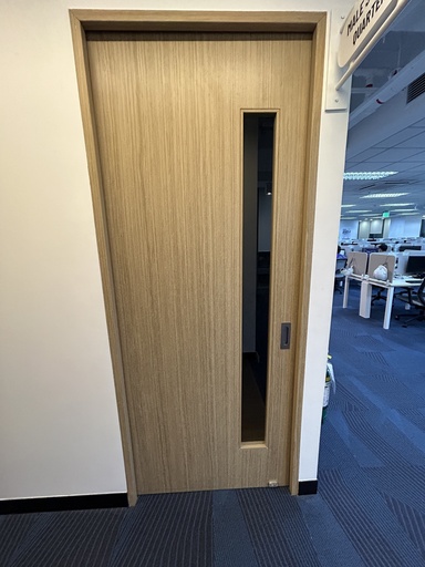 Veneer Door_Single Pocket w/ Vision Panel w/ Jamb