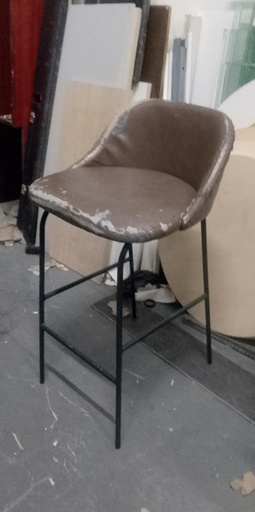 BAR CHAIR - LEATHERETTE (BROWN)
