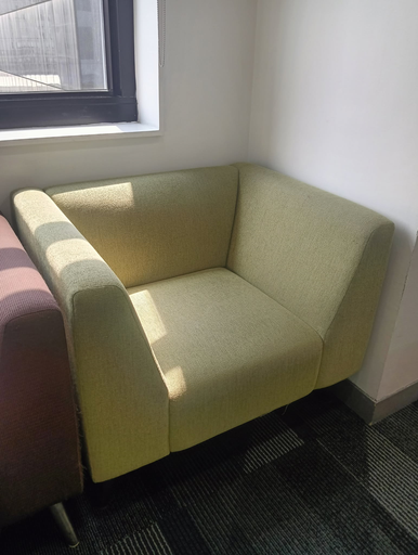 1 SEATER SOFA YELLOW GREEN