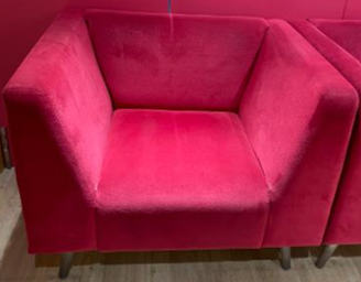1 SEATER SOFA RED