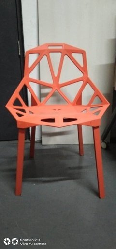 METAL PANTRY CHAIR ORANGE