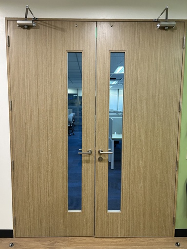 D3_Veneer Door_Double Leaf w/ Vision Panel w/ Jamb