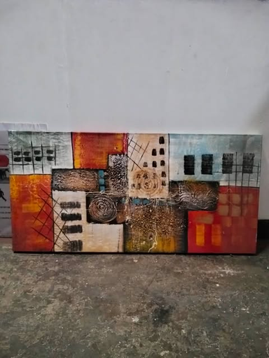 ABSTRACT PAINTING 119.5 X 58 CM