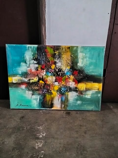 ABSTRACT PAINTING 89 X 61.5 CM
