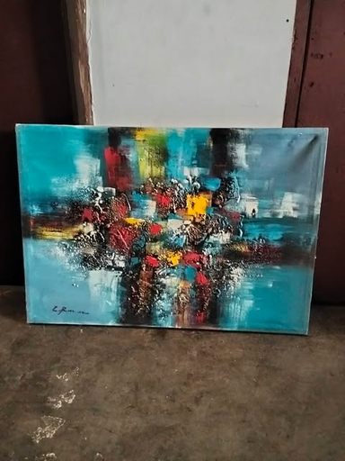 ABSTRACT PAINTING 89.5 X 61.5 CM