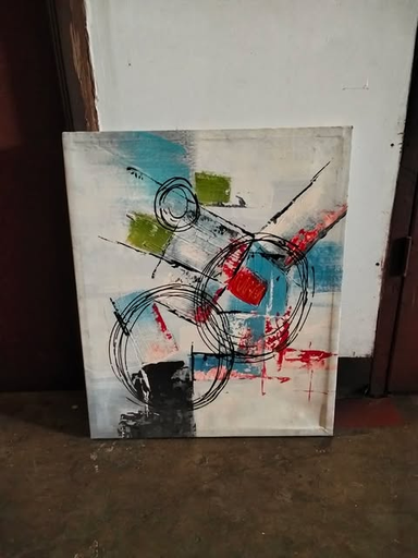 ABSTRACT PAINTING 61 X 55.5 CM